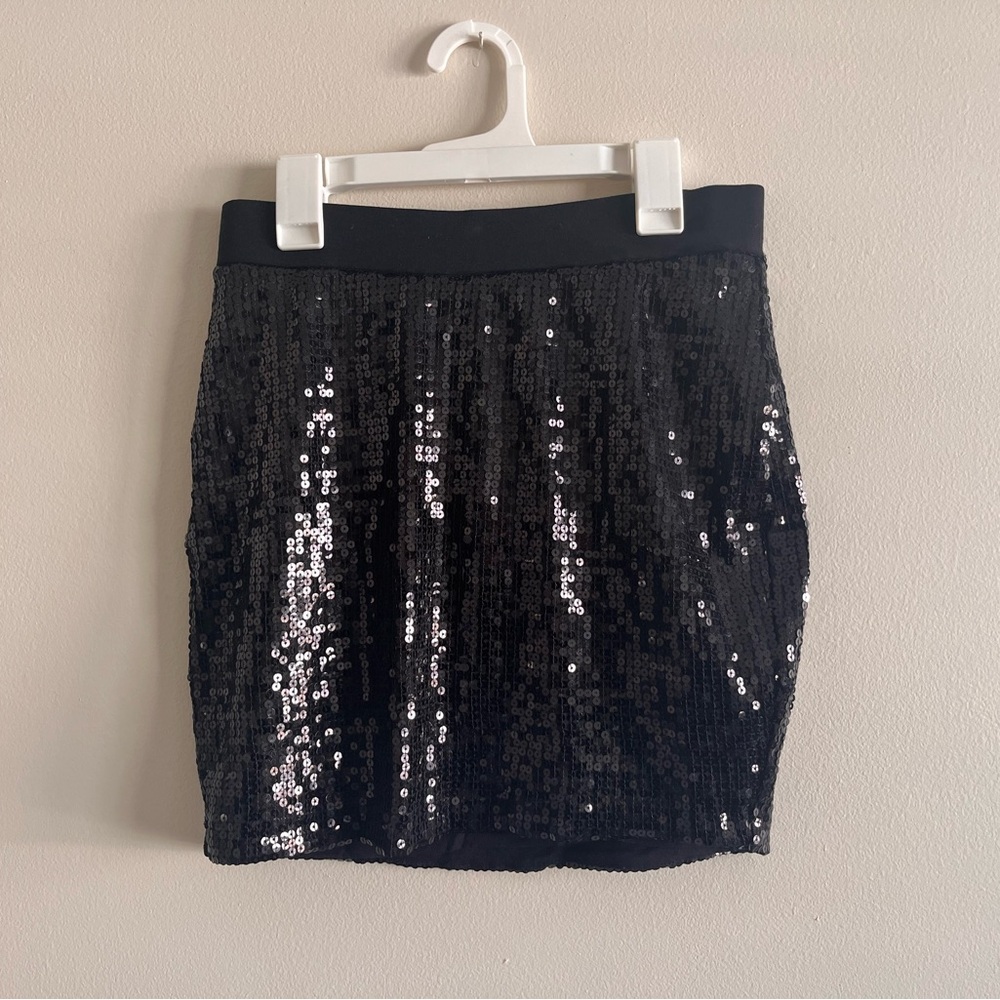 Black Sequin Skirt